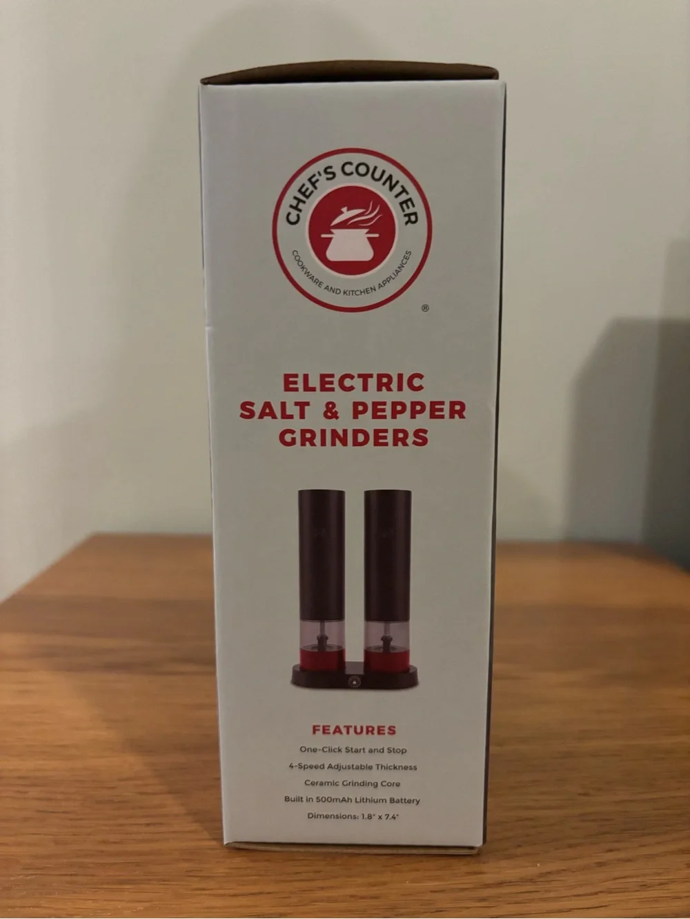 Chef's Counter Electric Salt & Pepper Grinders NEW - Picture 3 of 7